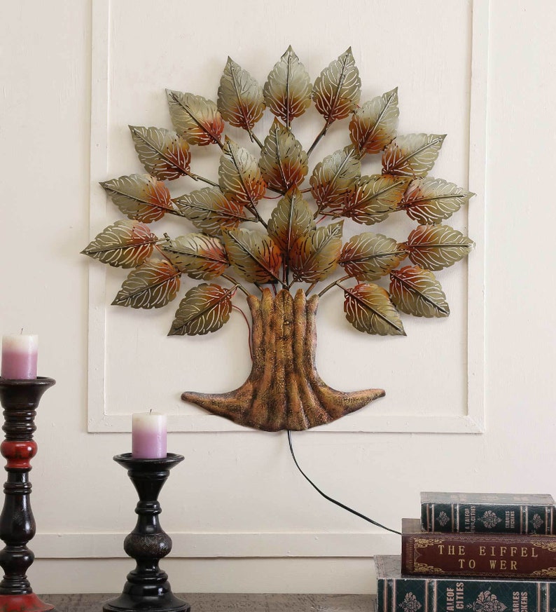 Tree With LED Lights Wall Decor Metal Art Tree Wall Decor - Etsy