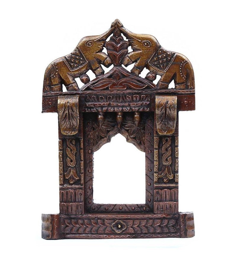 Traditional Indian Jharokha Mirror Frame Mirror Wall Decore Wall Hangings Wooden Photo Frame Home Decor Furniture image 6