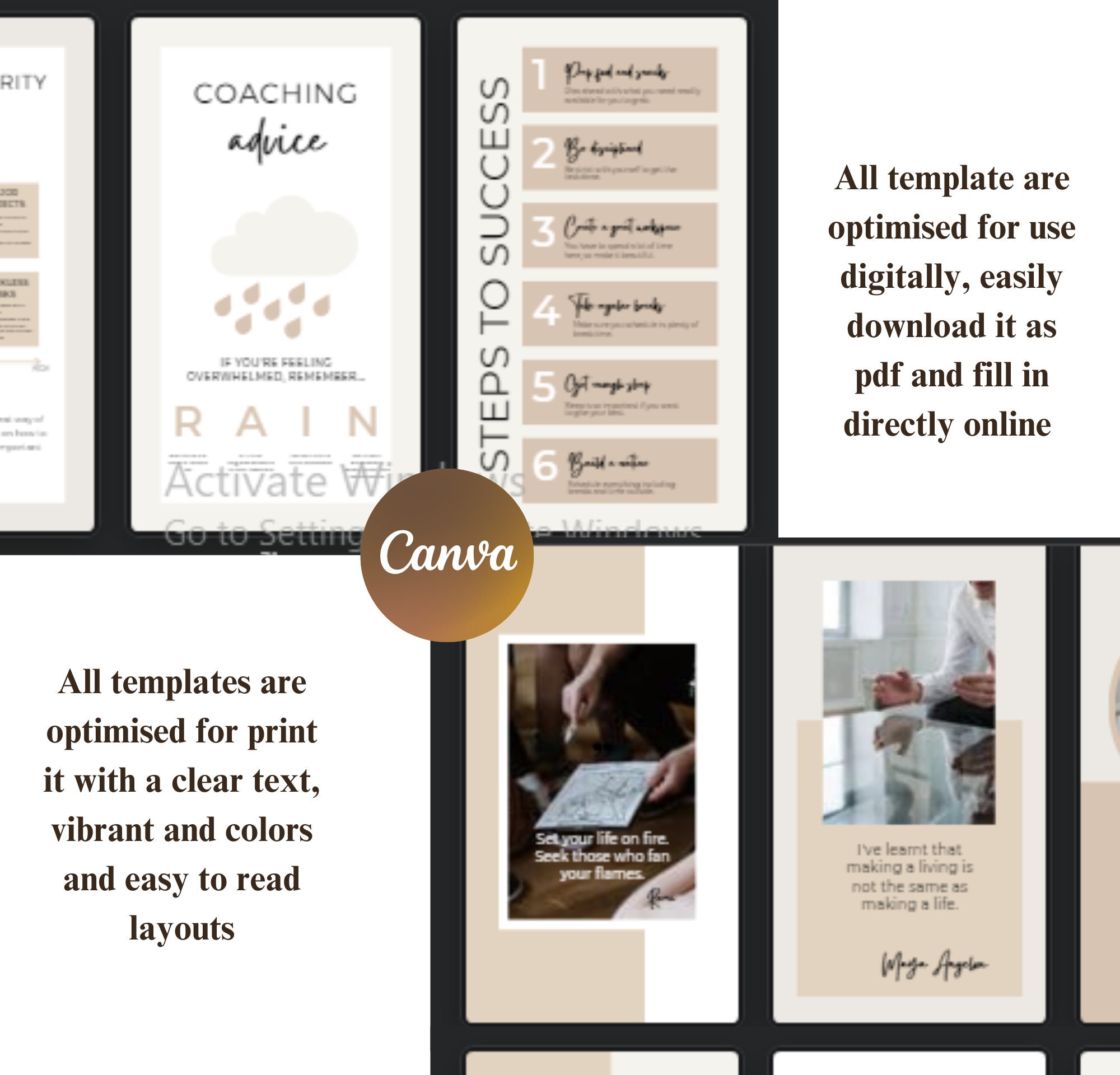 Instagram Template Coach Canva Template, Life Coach Instagram Template ...