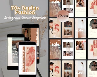 70+ Fashion-Vorlage, Kleidungsdesign-Templa70+ BEWÄHRTE Mode-E-Handel Instagram-Geschichten Canva-Vorlagen, Vorlagen für Instagram-Geschichten