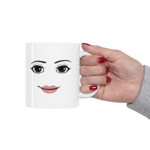 Roblox Woman Face Mug 11oz Double Sided Ceramic Mug Gamer 