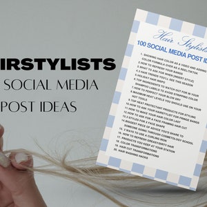 100 Social Media Ideas for Hairstylists | Hairstylist Business Content Ideas | Social Media Posts for Hairstylists