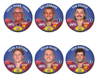 2026 BRISBANE LIONS PLAYERS Pin Badges