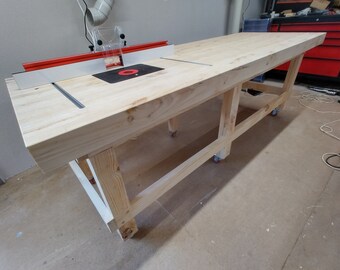 Workbench, Router Table (Optional). Metal FREE, No Screws or Nails in build
