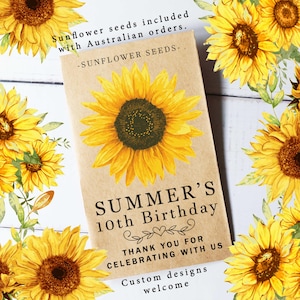 BOMBONIERA DI COMPLEANNO, Bustine di semi per compleanno, Bustine di semi, Bomboniera carina di ringraziamento, Bomboniere economiche, Regalo, Bomboniera unica, Semi di girasole, Regalo