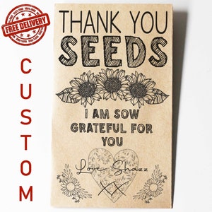 SEMI DI GRAZIE, pacchetti di semi di gratitudine, pacchetti di semi personalizzati, favore di ringraziamento, regalo per infermiere, regalo per insegnanti, favore unico, semi di girasole