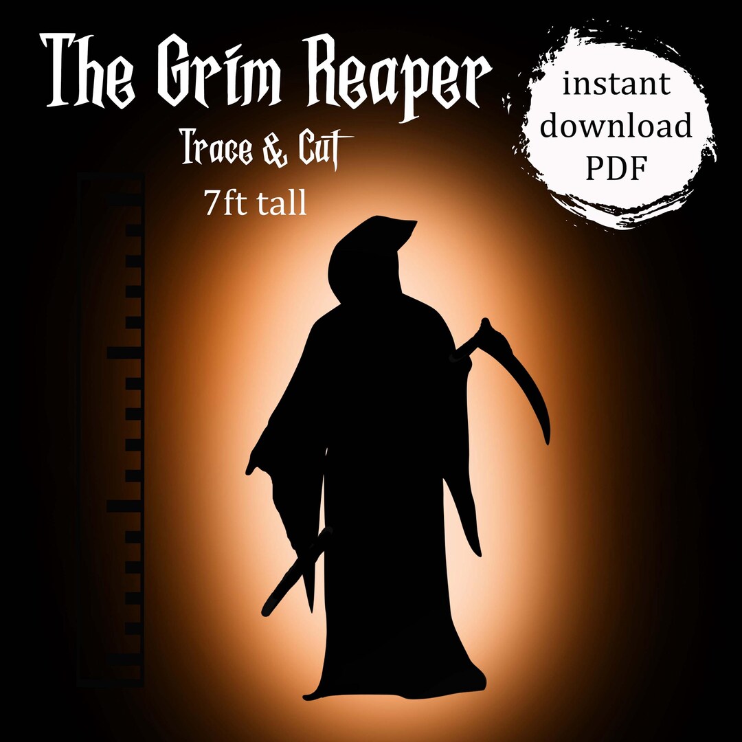 Printable Grim Reeper Trace to Cut Template, the Grim Reaper, Printable Trace and Cut ...