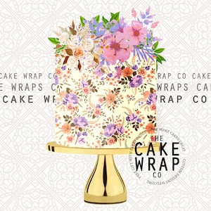 ケーキラップ、食べられるアイシング、花柄ケーキラップ、アイシングシート、ケーキ用アイシングシート、ケーキ、ケーキデコレーション、食べられるケーキラップ