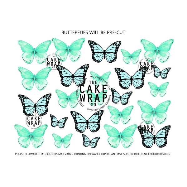 Wafer Paper Butterflies Etsy