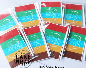 Edible Christmas Paint Palette Cookie, PYO Cookie