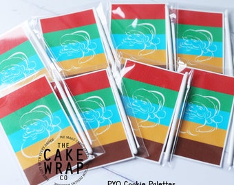 PYO COOKIE, Paint Your Own Cookie, Edible Christmas Paint Palette, Paint a Cookie, Edible Paint