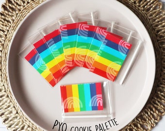 PYO COOKIE PALETTE, Paint Your Own Cookie, Edible Paint Palette, Paint a Cookie, Edible Paint, Rainbow Paint Palette