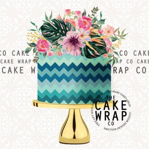 CAKE WRAP, Edible Icing, Cake Wrap, Icing Sheet, Icing Sheet for Cake, Cake, Cake Decorating, Teal Cake Wrap