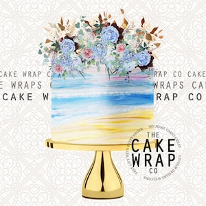 CAKE WRAP, Edible Icing, Cake Wrap, Icing Sheet, Icing Sheet for Cake, Cake, Cake Decorating, Beach Cake Wrap