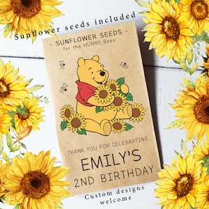 PACCHETTI DI SEMI DI COMPLEANNO, Pacchetti di semi per baby shower, pacchetti di semi personalizzati, simpatico favore per la doccia, favori convenienti, regalo, favore unico, girasoli