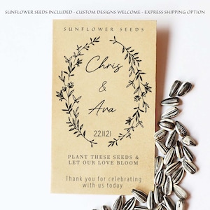 BOMBONIERE PER MATRIMONIO, Bustine di semi per bomboniere, Bustine di semi personalizzate per matrimonio, Bomboniere di ringraziamento carine, Bomboniere economiche, Regalo, Bomboniere uniche
