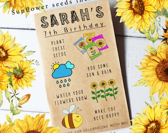 THANK YOU SEEDS, Seed Packets, Custom Seed Packets, Birthday Favor, Nurse Gift, Teacher Gift, Unique Favor, Party Favour, Sunflower Seeds