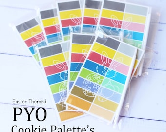 Paleta de galletas comestibles para decorar en Pascua, con pincel.