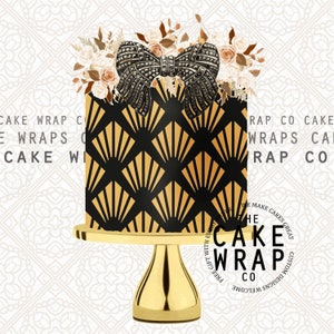 CAKE WRAP, Edible Icing, Cake Wrap, Icing Sheet, Icing Sheet for Cake, Cake, Cake Decorating, Art Deco Cake Wrap