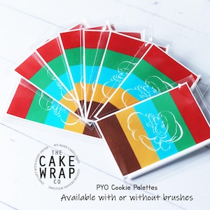 PYO COOKIE, Paint Your Own Cookie, Christmas Edible Paint Palette, Paint a Cookie, Edible Paint