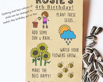Birthday party seed packets, Seed Packets, Custom Seed Packets, Birthday Favor, Nurse Gift, Teacher Gift, Unique Favor, Party Favour,
