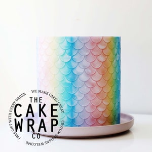 ケーキラップ、食べられるアイシング、ケーキラップ、アイシングシート、ケーキ用アイシングシート、ケーキ、ケーキデコレーション、マーメイドスケールケーキラップ