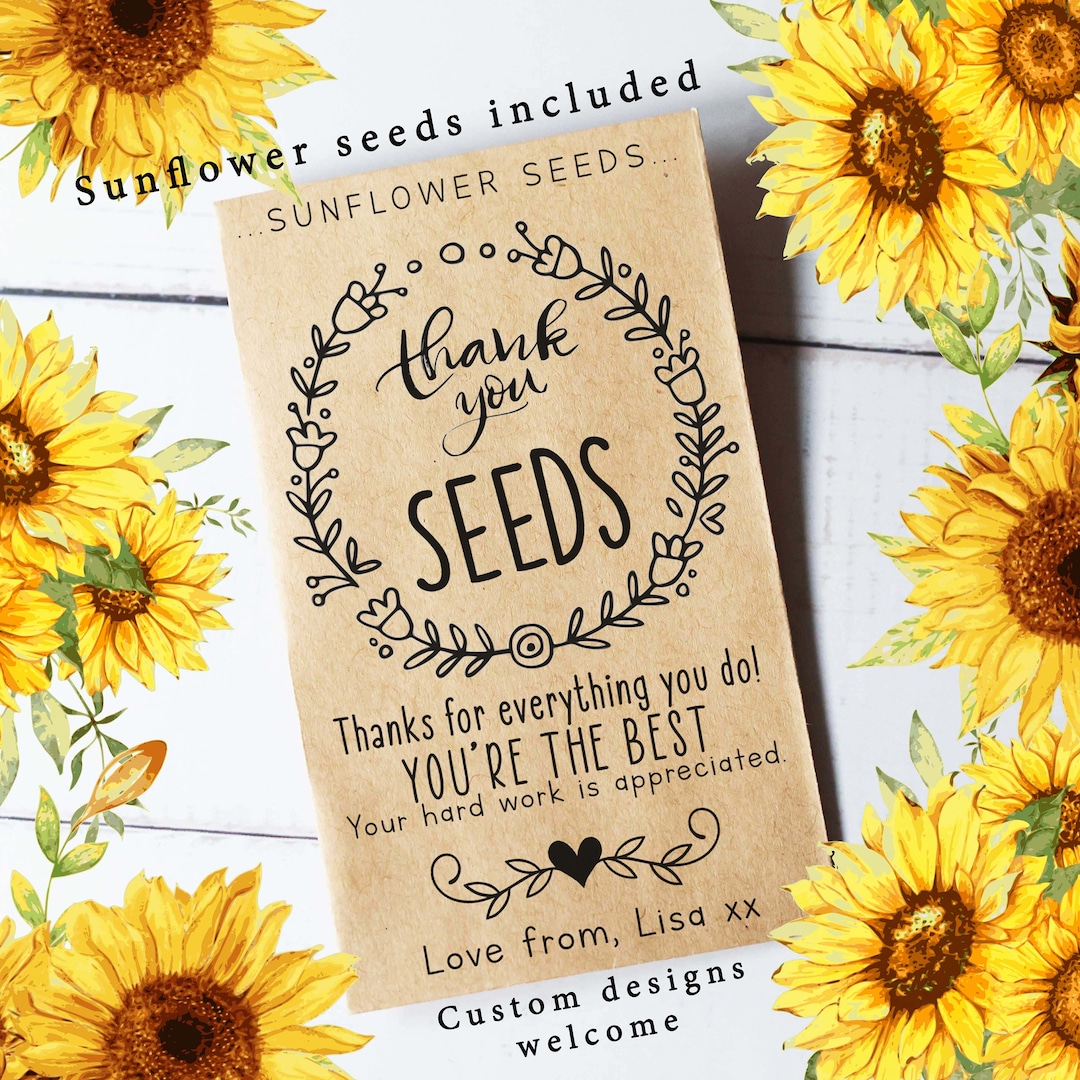 THANK YOU SEEDS, Gratitude Seed Packets, Custom Seed Packets, Thank You ...