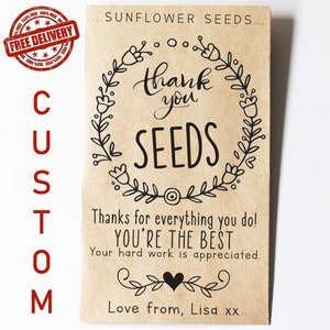 SEMI DI GRAZIE, pacchetti di semi di gratitudine, pacchetti di semi personalizzati, favore di ringraziamento, regalo per infermiere, regalo per insegnanti, favore unico, semi di girasole
