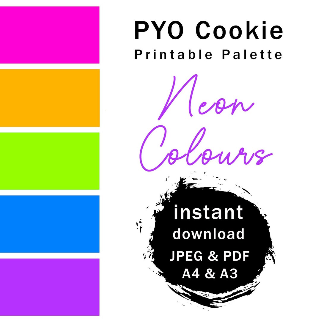 PYO Cookie Palette, Cookie Palette Digital File, Instant Download