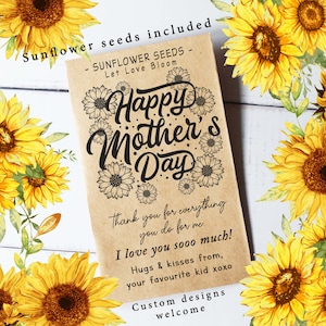 Regalo per la festa della mamma, bomboniera per la festa della mamma, confezioni di semi personalizzate, semi per la festa della mamma, semi d'api, regalo per la mamma, bomboniera unica