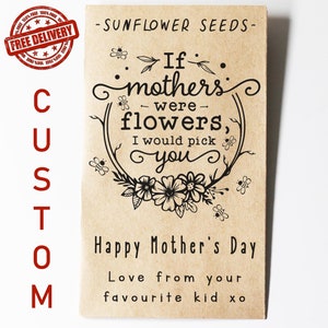 Regalo per la festa della mamma, bomboniera per la festa della mamma, confezioni di semi personalizzate, semi per la festa della mamma, semi d'api, regalo per la mamma, bomboniera unica