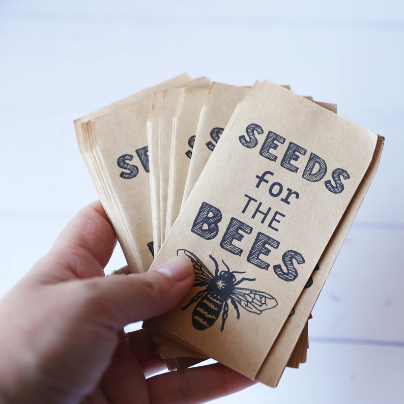 Sunflower Seeds for Bees, Custom Bee Seed Packets, Thank You Favor - Etsy