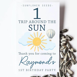 Bomboniere per il 1° compleanno, Primo giro intorno al sole, Bustine di semi per feste, Bustine di semi personalizzate, Bomboniera per feste, Giri intorno al sole, Regalo per insegnanti