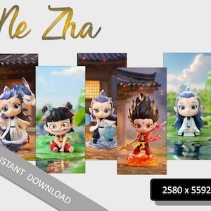 Ne Zha Wallpaper • 5 images • digital download (ref : NZ03)