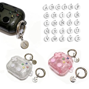 Custom Initial CLICKABLE Game Consule Cover Case , AirPod AirPods 4 Pro 2 3 gaming joystick controller switch