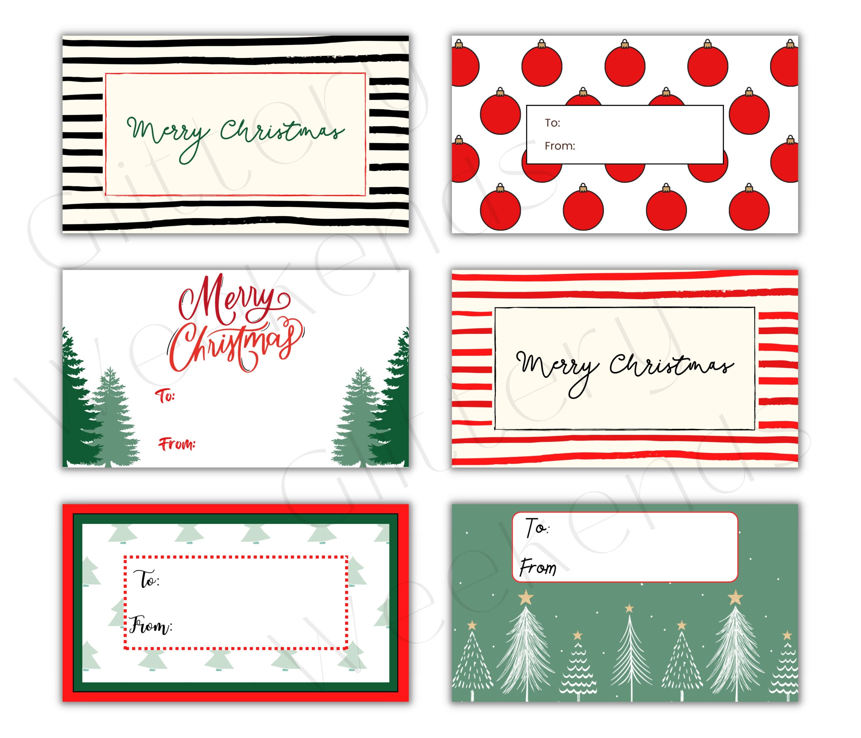 Printable Merry Christmas Gift Tag BUNDLE Instant Download Christmas Il Fullxfull.4234089530 R5ml