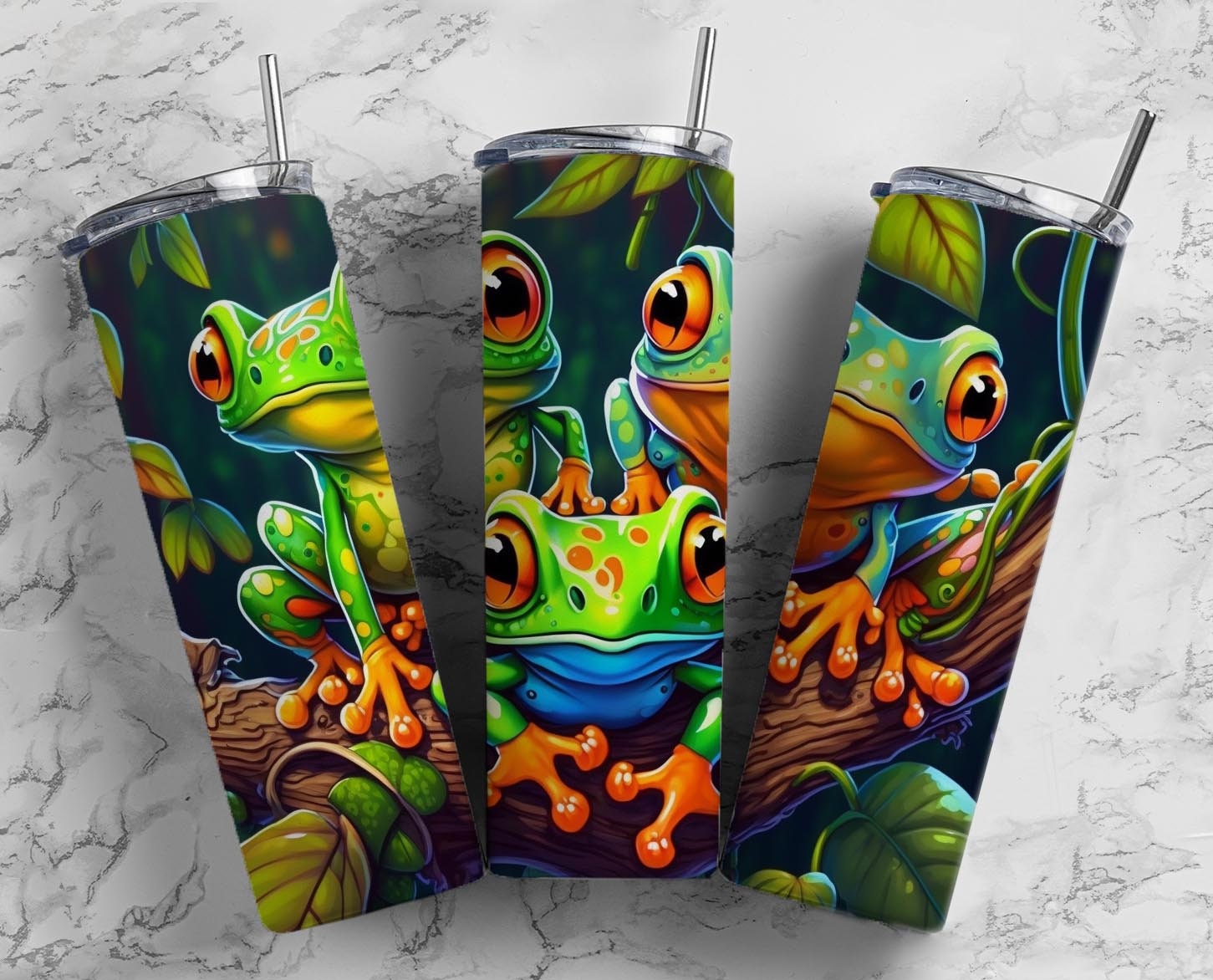 Frog Tumbler Wrap Design PNG Graphic by Orion Art · Creative Fabrica
