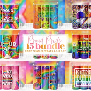 15+ 20oz LGBTQIA+ Tumbler Sublimation Design Template Gay Pride, Love is Love 20oz Tumbler Sublimation Design Bundle, Tumblers Wraps PNG