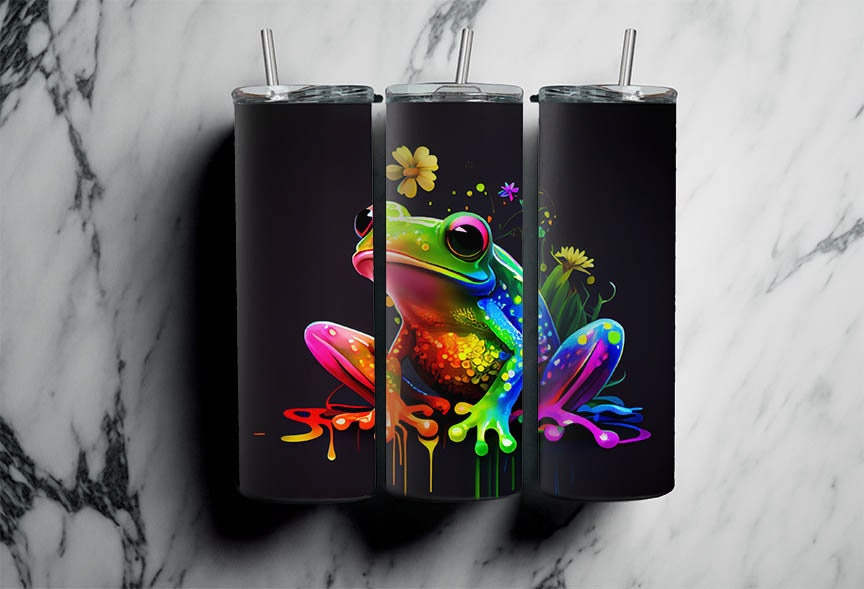 3D Frog 20 Oz Sublimation Tumbler Design Graphic by Skye Design · Creative  Fabrica