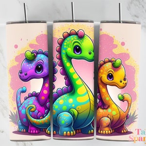 Dinosaurs 61 20oz Kids Tumbler Sublimation Design Template, Tumbler Wraps for Children, Instant Download PNG