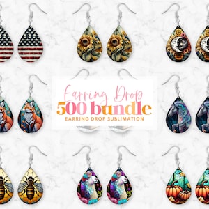 500+ Tear Drop Earring Sublimation Design Bundle, Earring Bundle, Sublimation Earring Blanks Designs, Teardrop Earring Designs