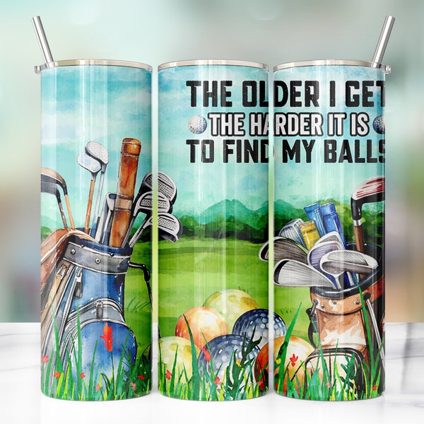 Funny Golf Quotes, Golf Tumbler Sublimation PNG, 20oz Skinny Tumbler Sublimation Designs, Straight 20 oz Tumbler Template, Tumbler Wrap PNG