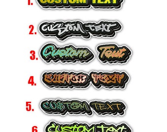 Custom Handwritten Graffiti Sticker: Personalized Vinyl Decal