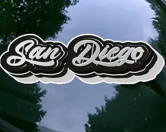 San Diego Vinyl Decal Sticker Car Truck SUV Window Bumper California CA Print