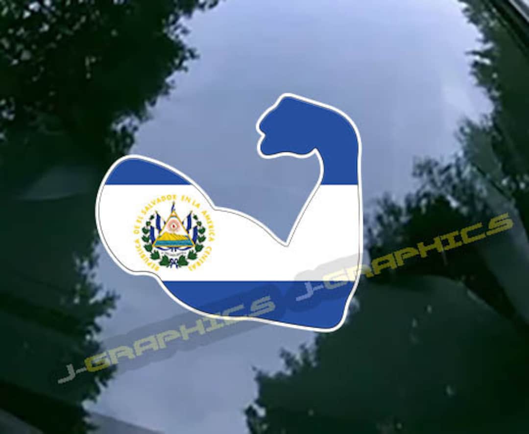 El Salvador Arm Muscle 503 Decal Sticker Map Flag Graphics Print - Etsy
