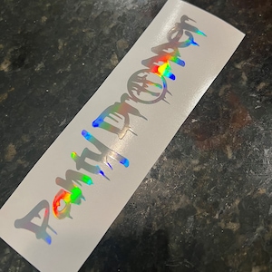 2x Custom Oil Slick Instagram Stickers Vinyl Decal Personalised Social Media O/L - Foto 8