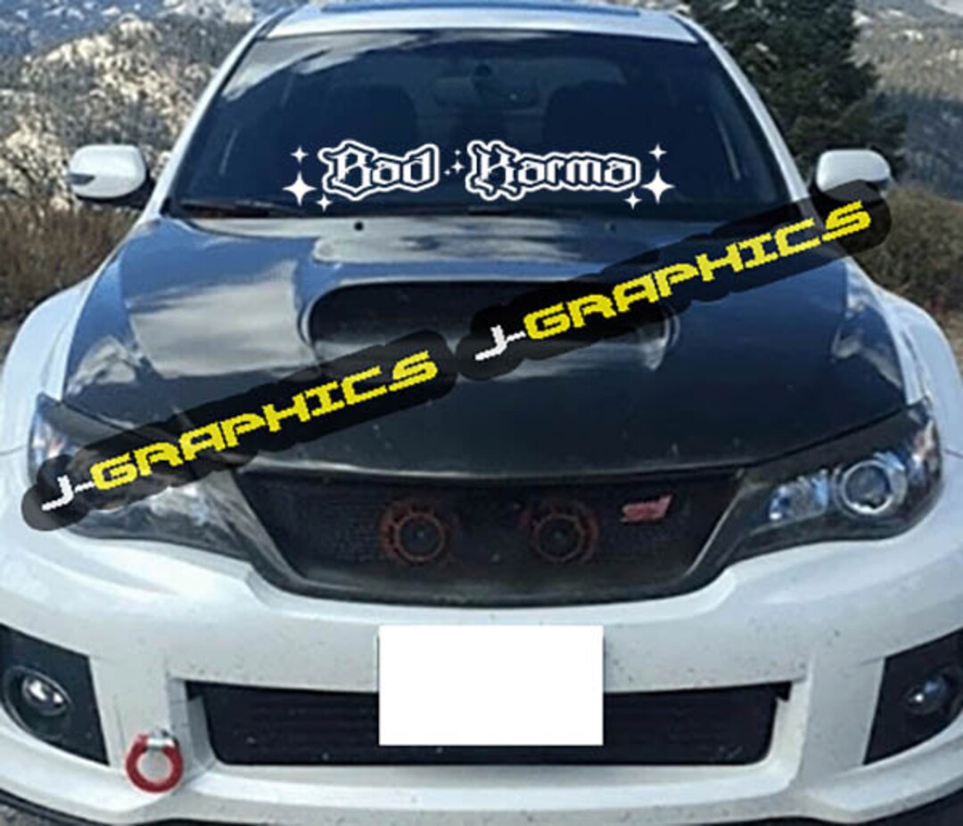 Bad Karma Car Window Decal: JDM Vinyl Sticker - Etsy