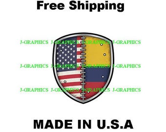 Colombia CO Flag Car Chrome Emblem Bumper Sticker flag decal oval