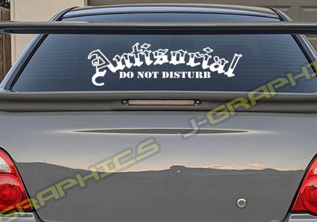 thumbnail image 2 of Antisocial V1 Rear Window Decal Sticker - JDM Vinyl Graphic Kanji - Gy Graphics 2 of 5