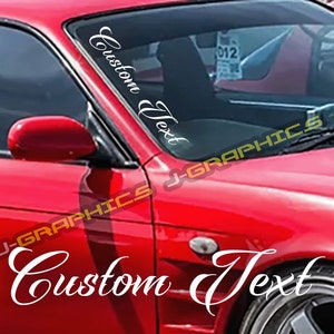Custom Text Vinyl Decal: 22&quot; Windshield Sticker for Car or Truck